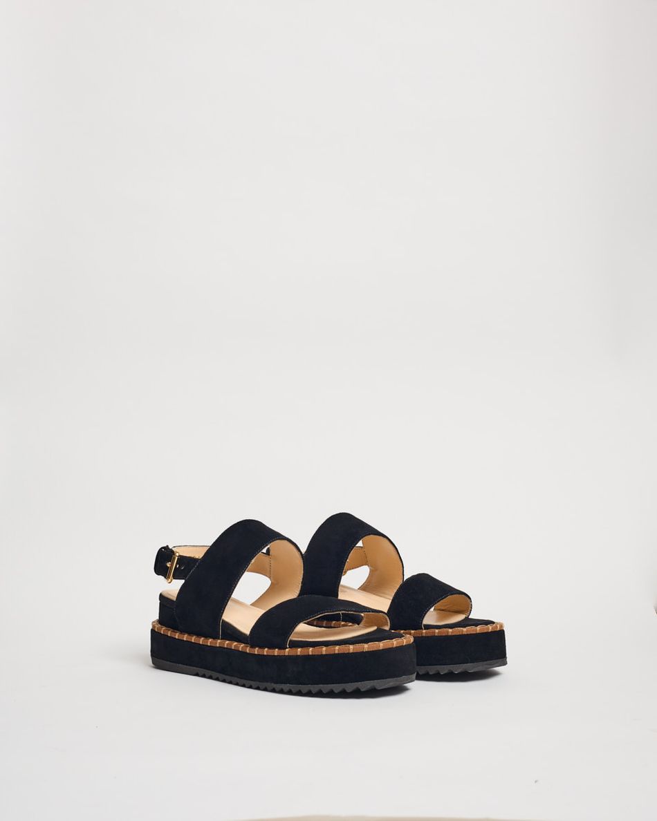 Flatform Julia Camurça Preta