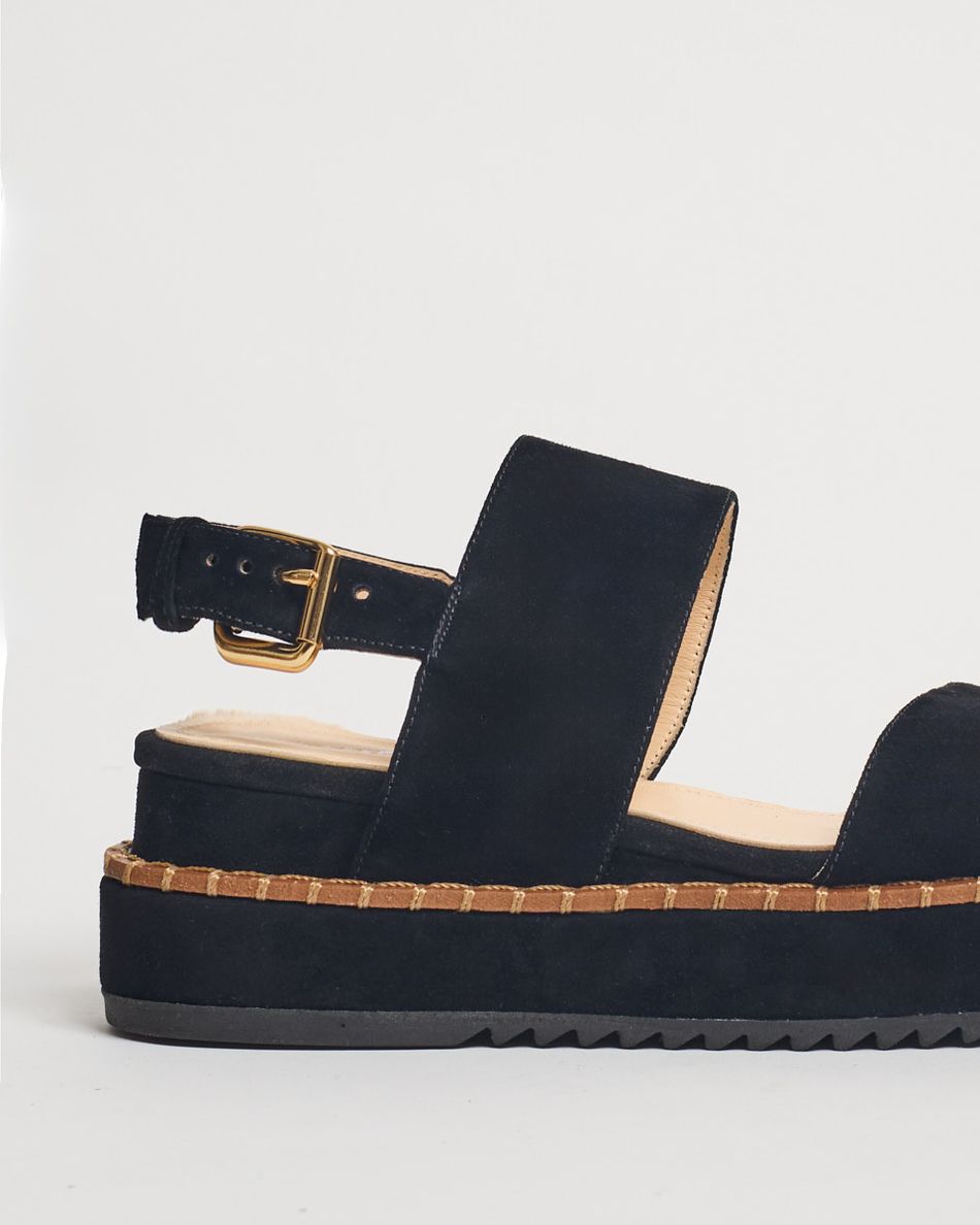 Flatform Julia Camurça Preta