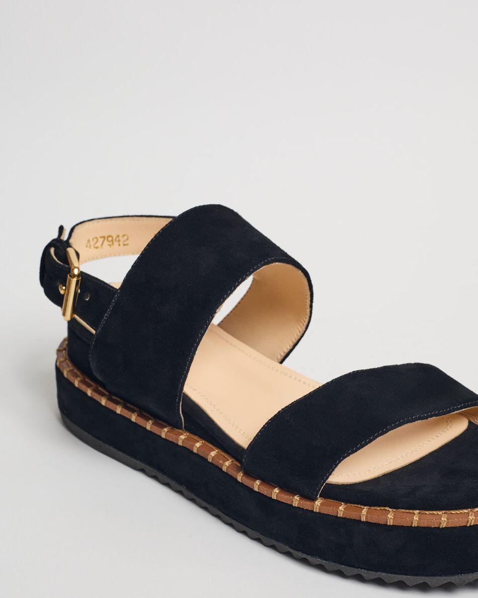 Flatform Julia Camurça Preta