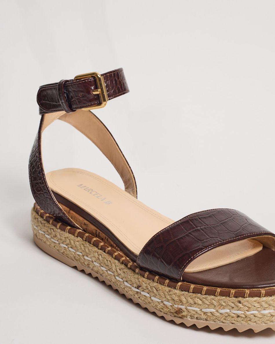 Flatform Bianca Croco Café