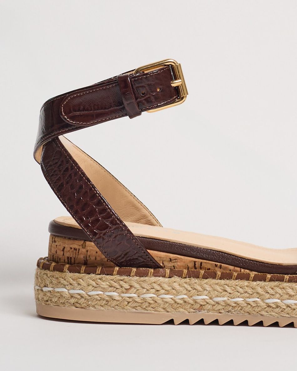 Flatform Bianca Croco Café