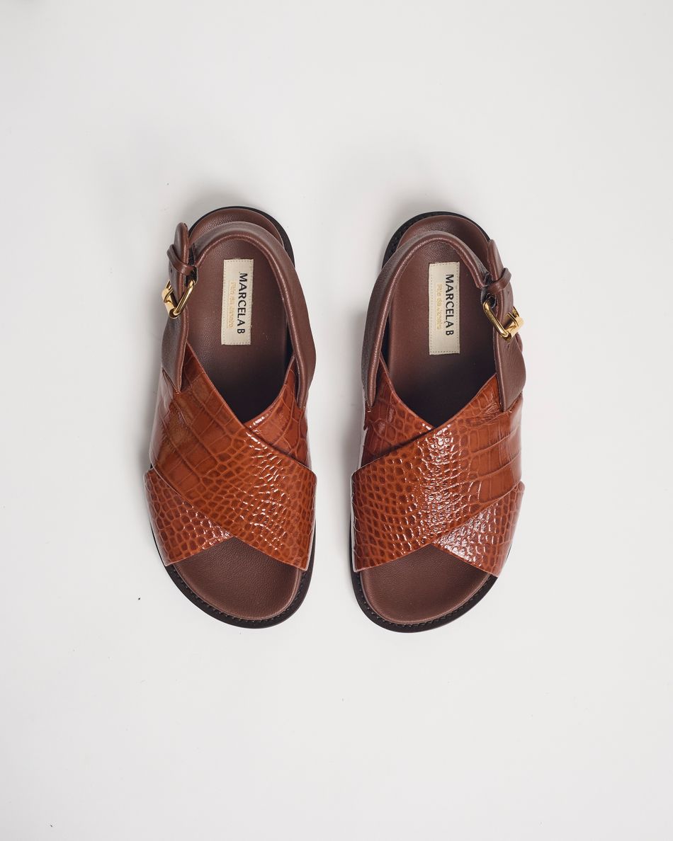 Birken Lucia Croco Cognac