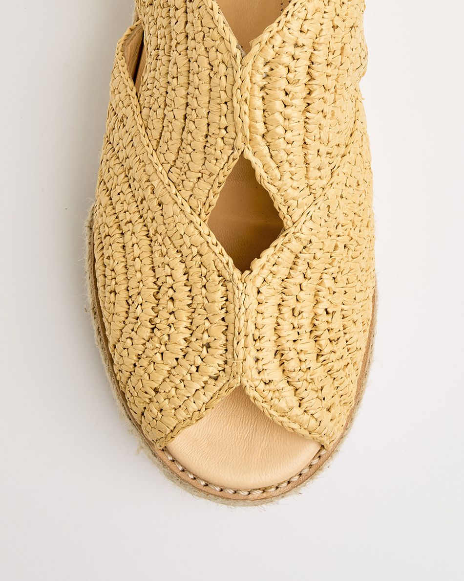 Flatform Luna Crochê Bege