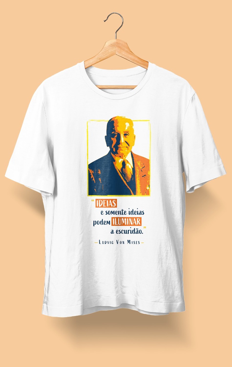 Camiseta Ludwig Von Mises Branca (Feminina)