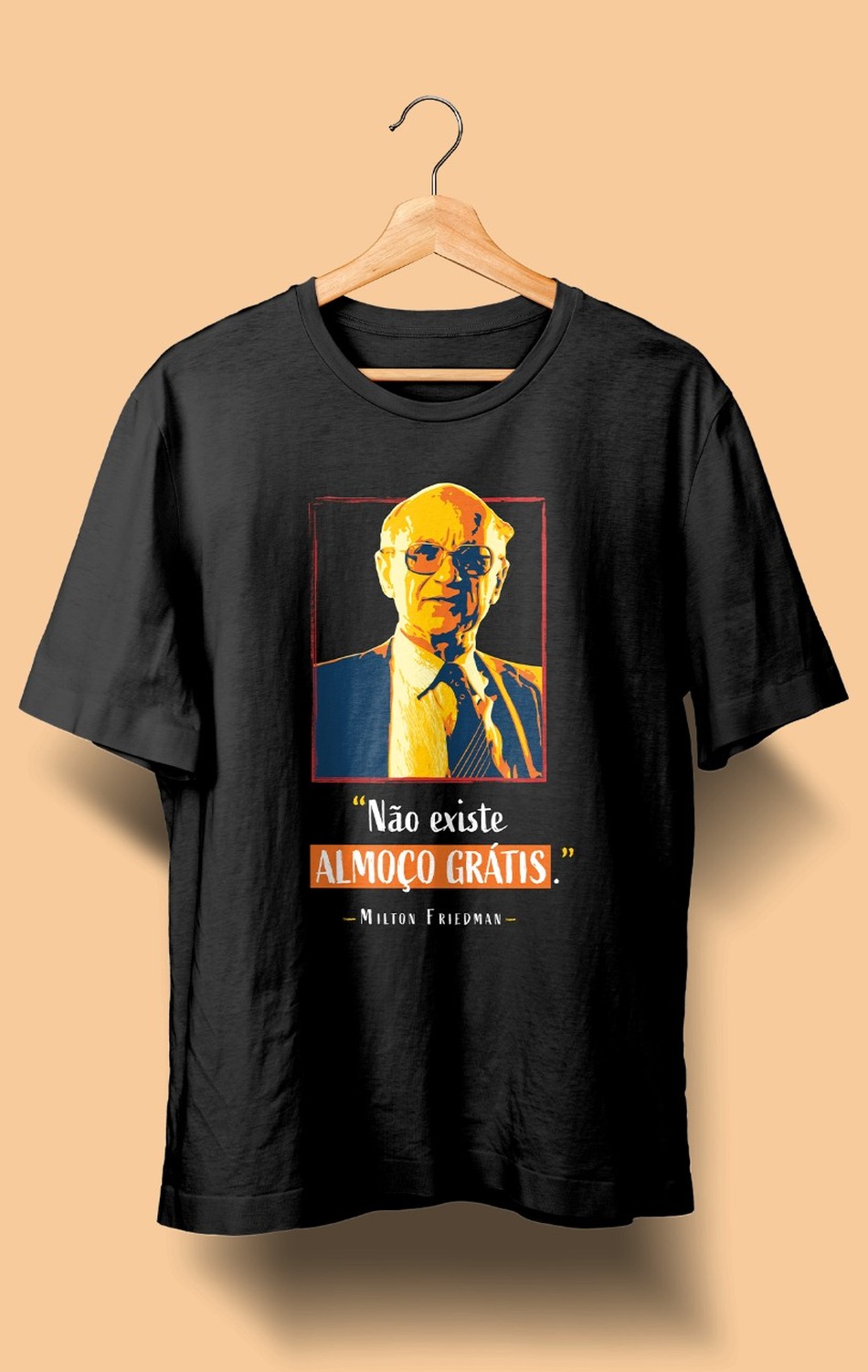 Camiseta Milton Friedman Preta (Feminina)