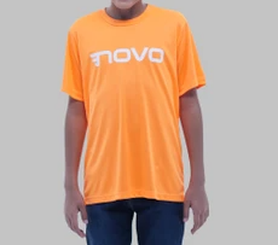 Camiseta Dryfit Laranja Neon Infantil (Unissex)