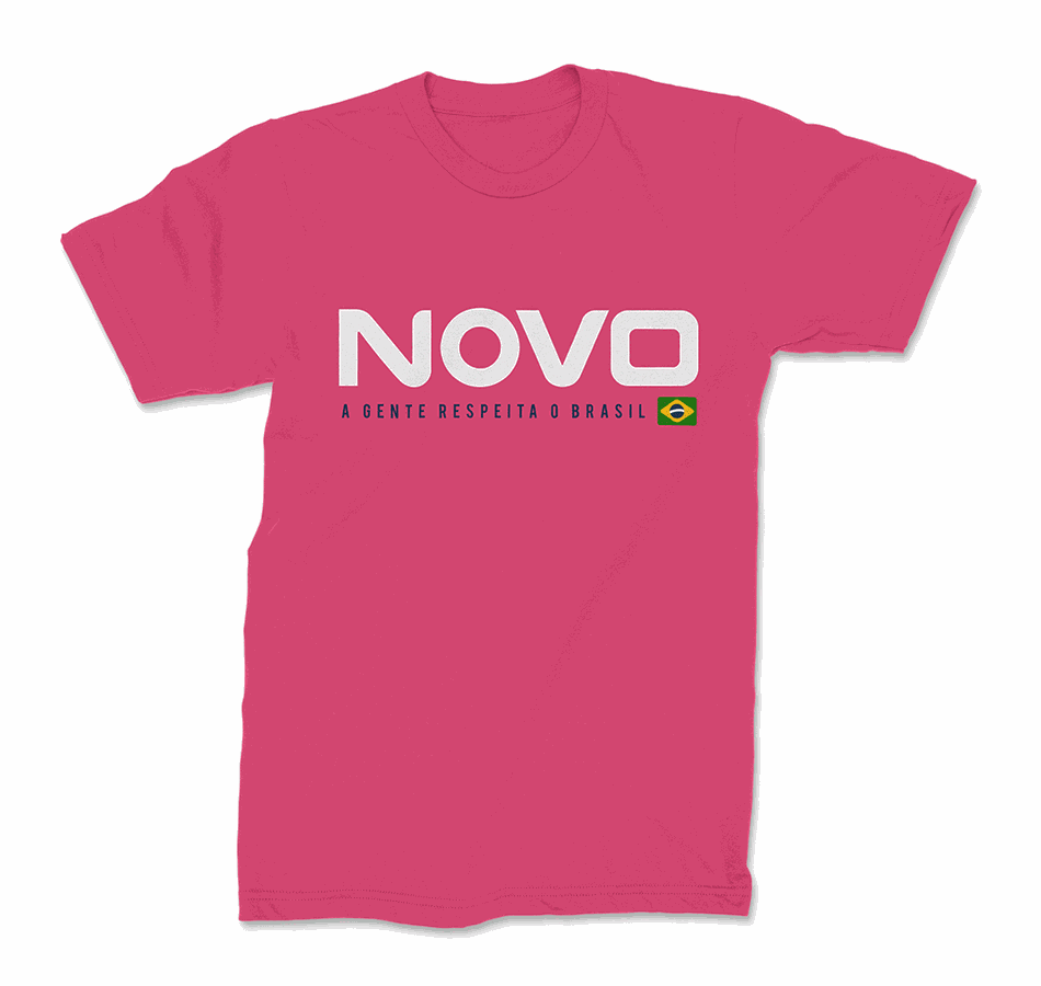 Camiseta de Algodão Rosa