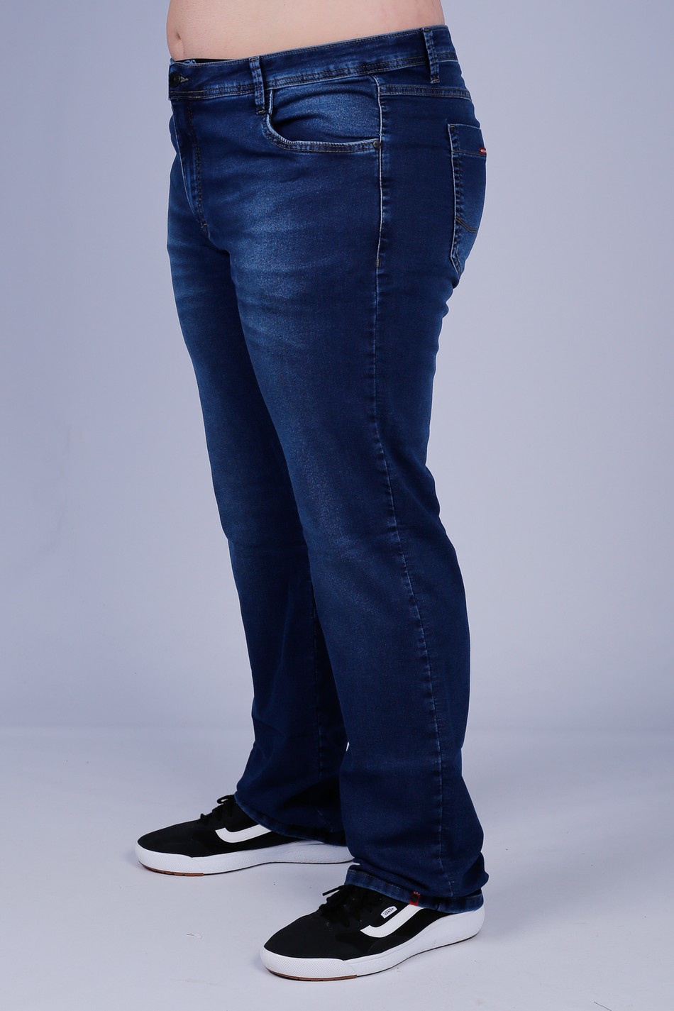 CALÇA OCEANO SLIM MALHA DENIM PLUS SIZE