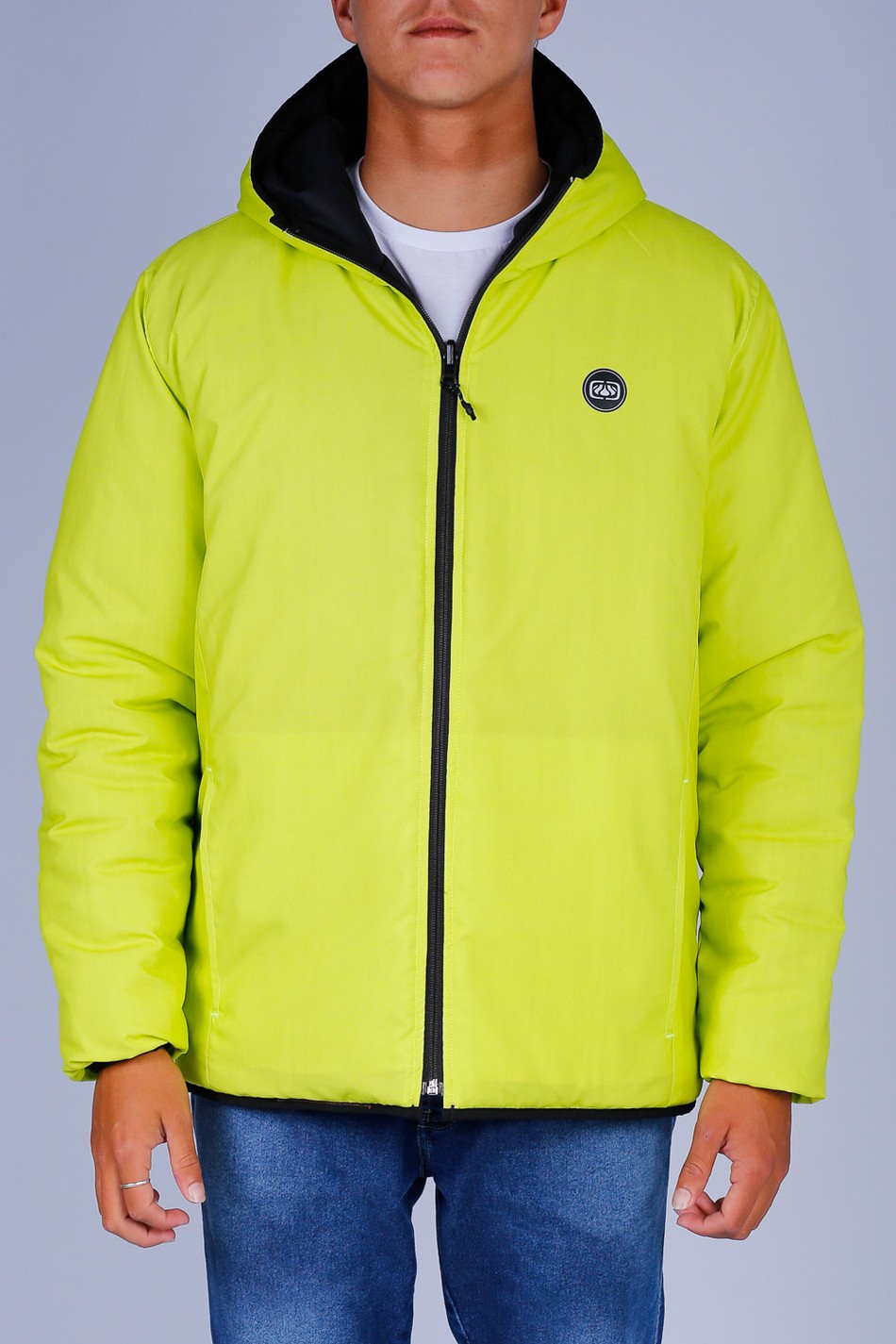 JAQUETA PUFFER OCEANO DUPLA-FACE NEON