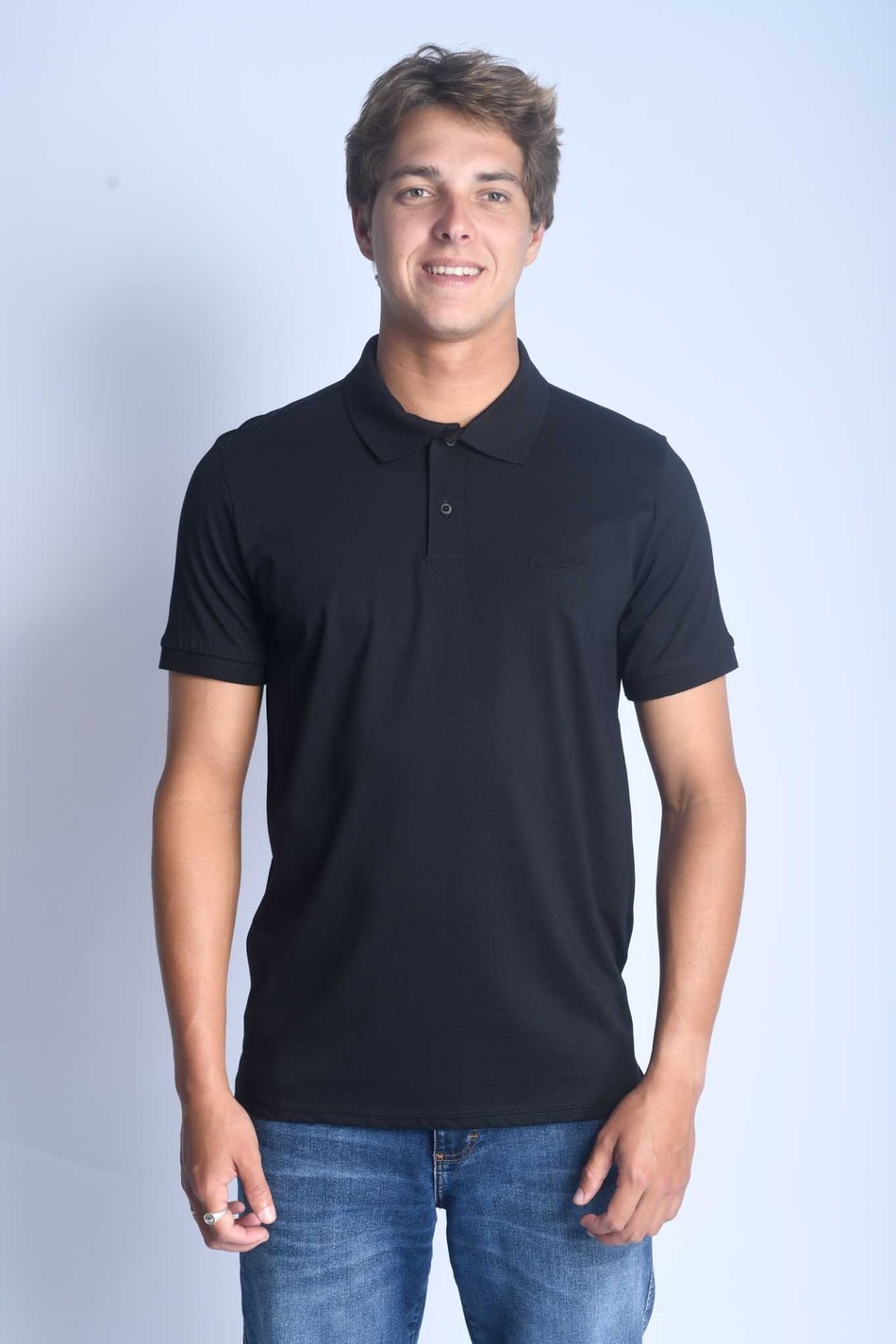 CAMISETA POLO OCEANO MALHA PIMA