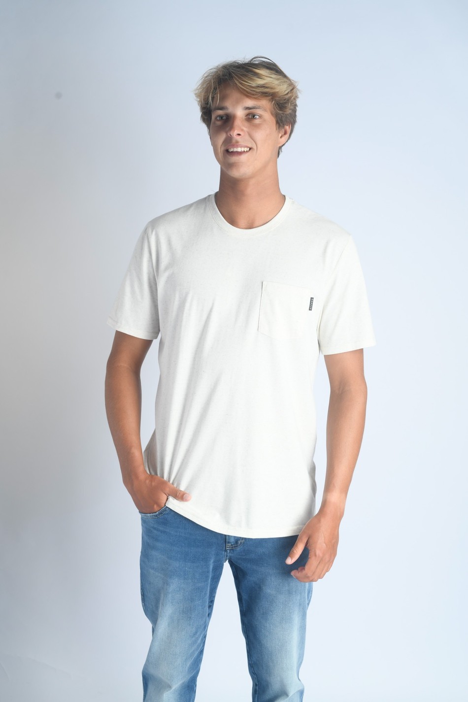 CAMISETA OCEANO LINHO COM BOLSO