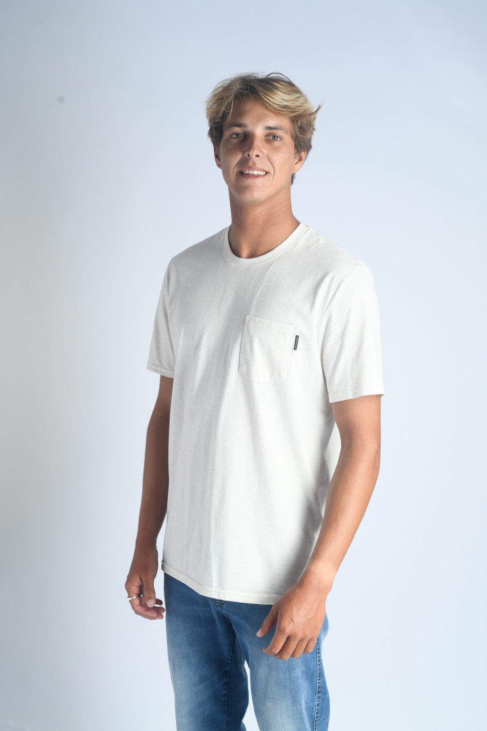 CAMISETA OCEANO LINHO COM BOLSO