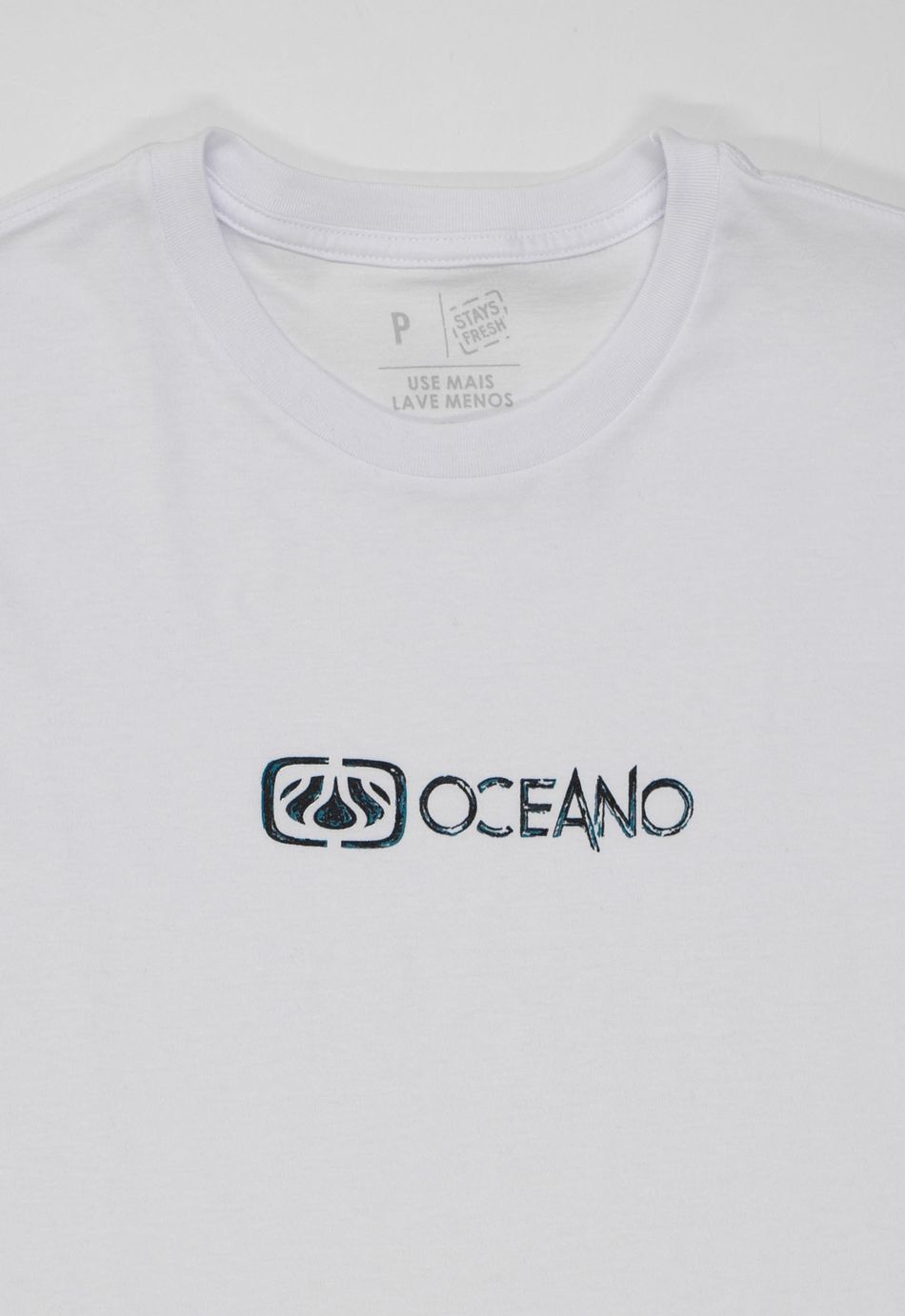 CAMISETA OCEANO ESSENCIAL TECH USE MAIS, LAVE MENOS