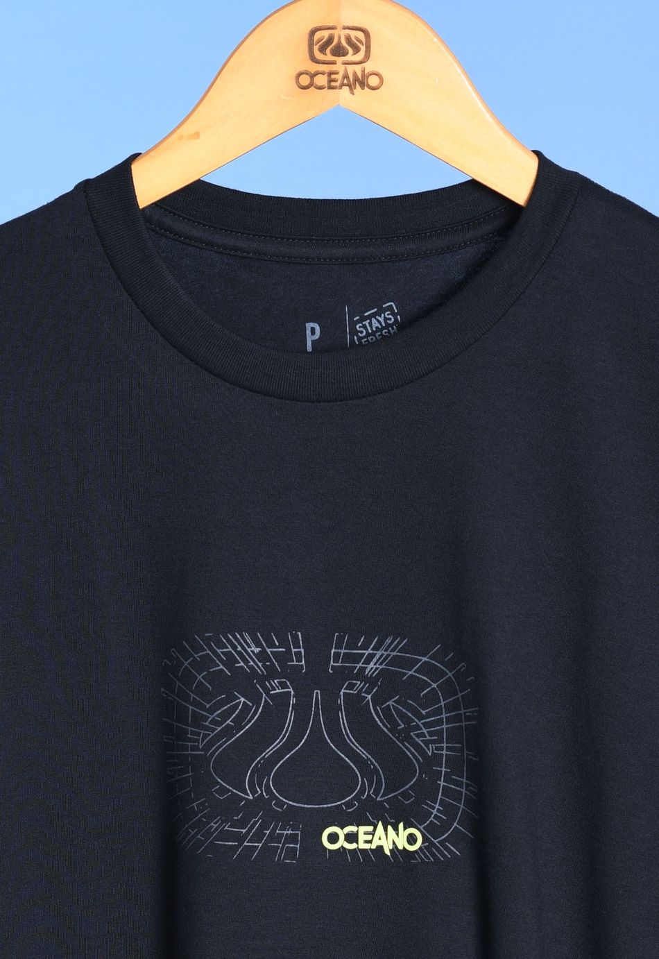CAMISETA OCEANO RELEVO USE MAIS, LAVE MENOS