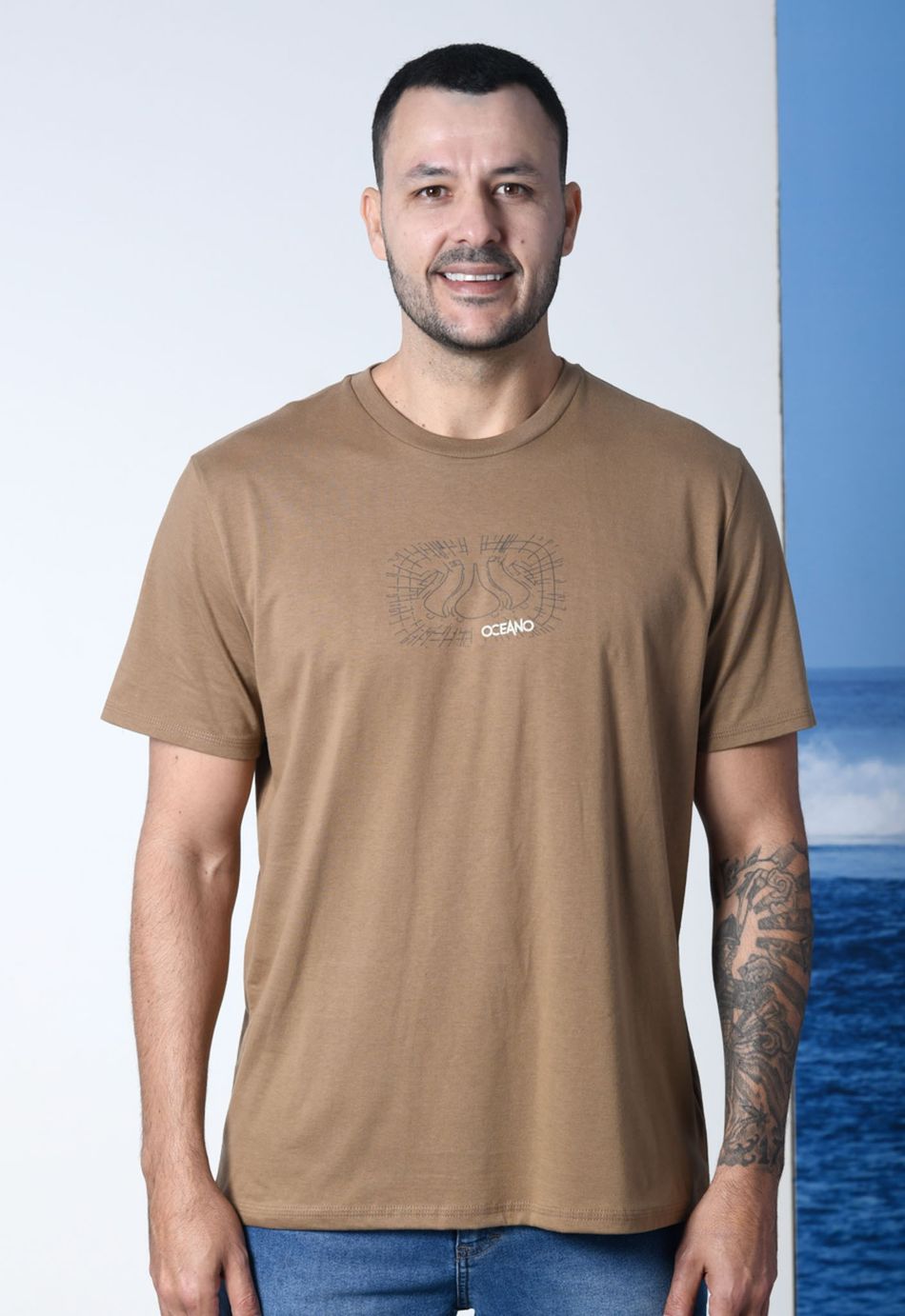 CAMISETA OCEANO RELEVO USE MAIS, LAVE MENOS