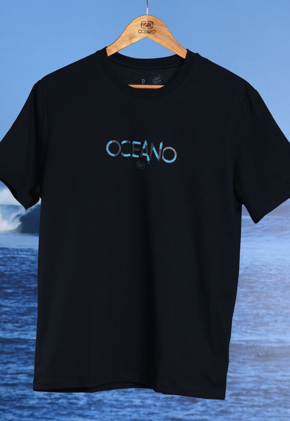 CAMISETA OCEANO RELEVO USE MAIS, LAVE MENOS