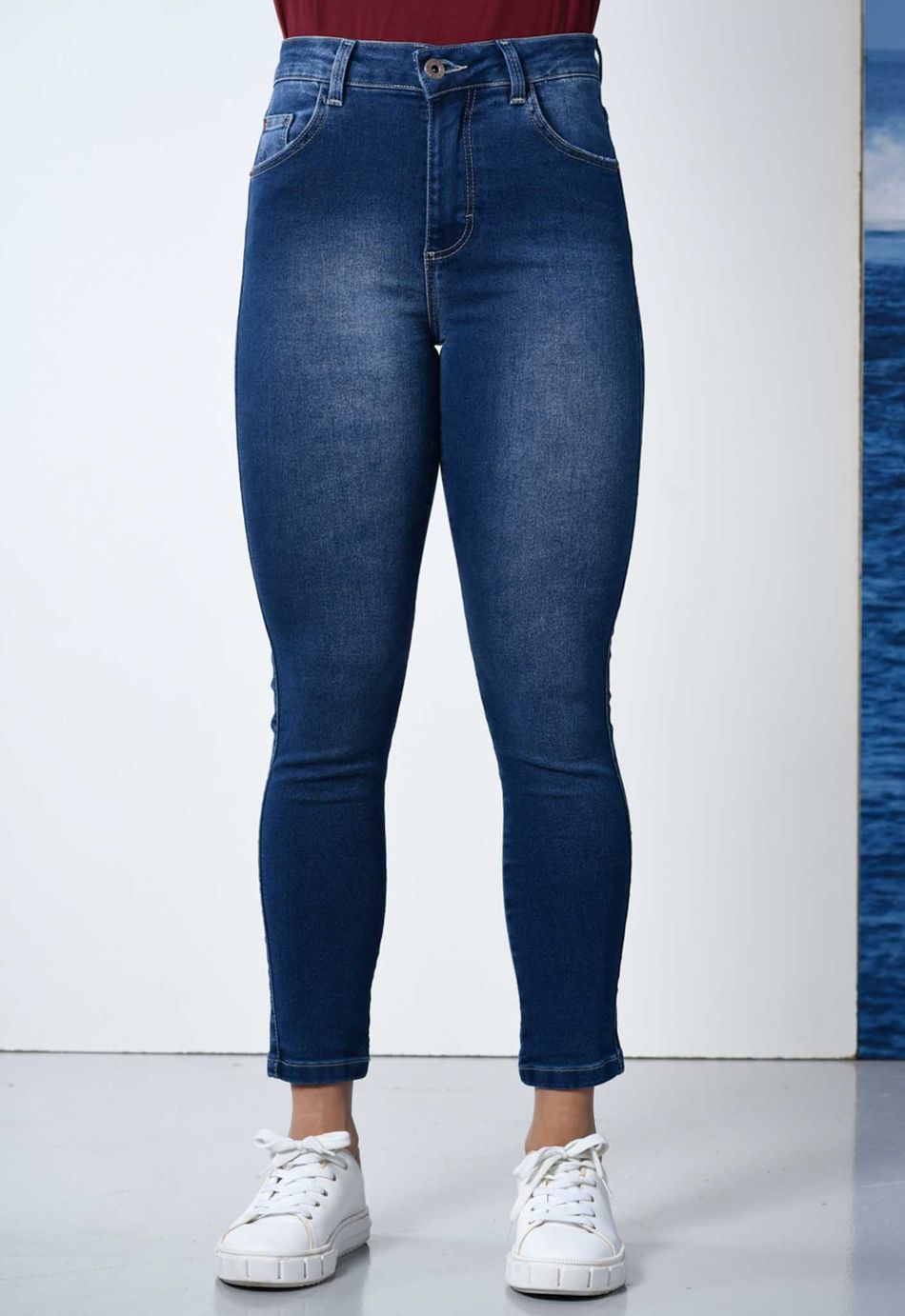 CALÇA JEANS OCEANO CIGARRETE FEMININA BIO DENIM
