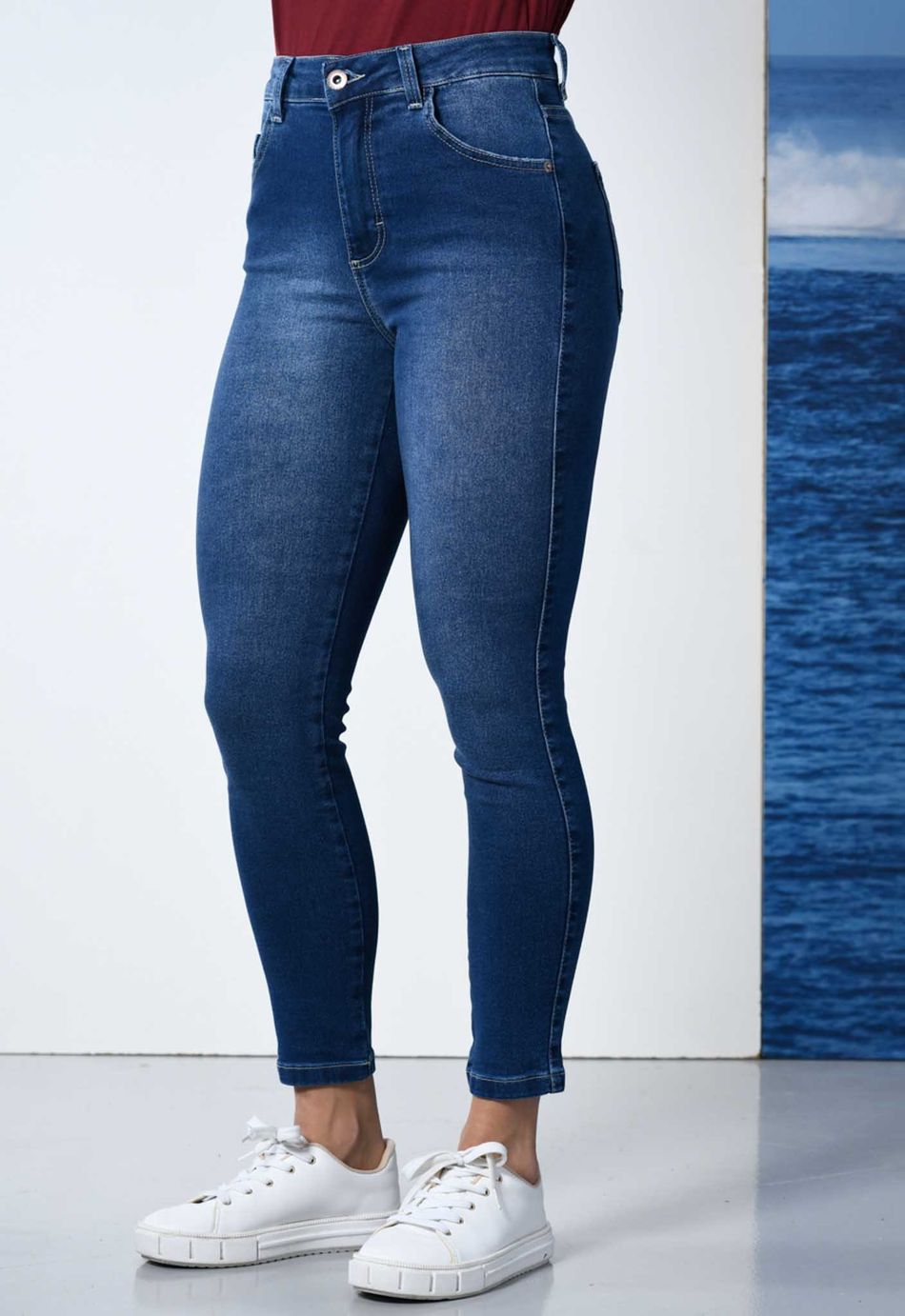 CALÇA JEANS OCEANO CIGARRETE FEMININA BIO DENIM