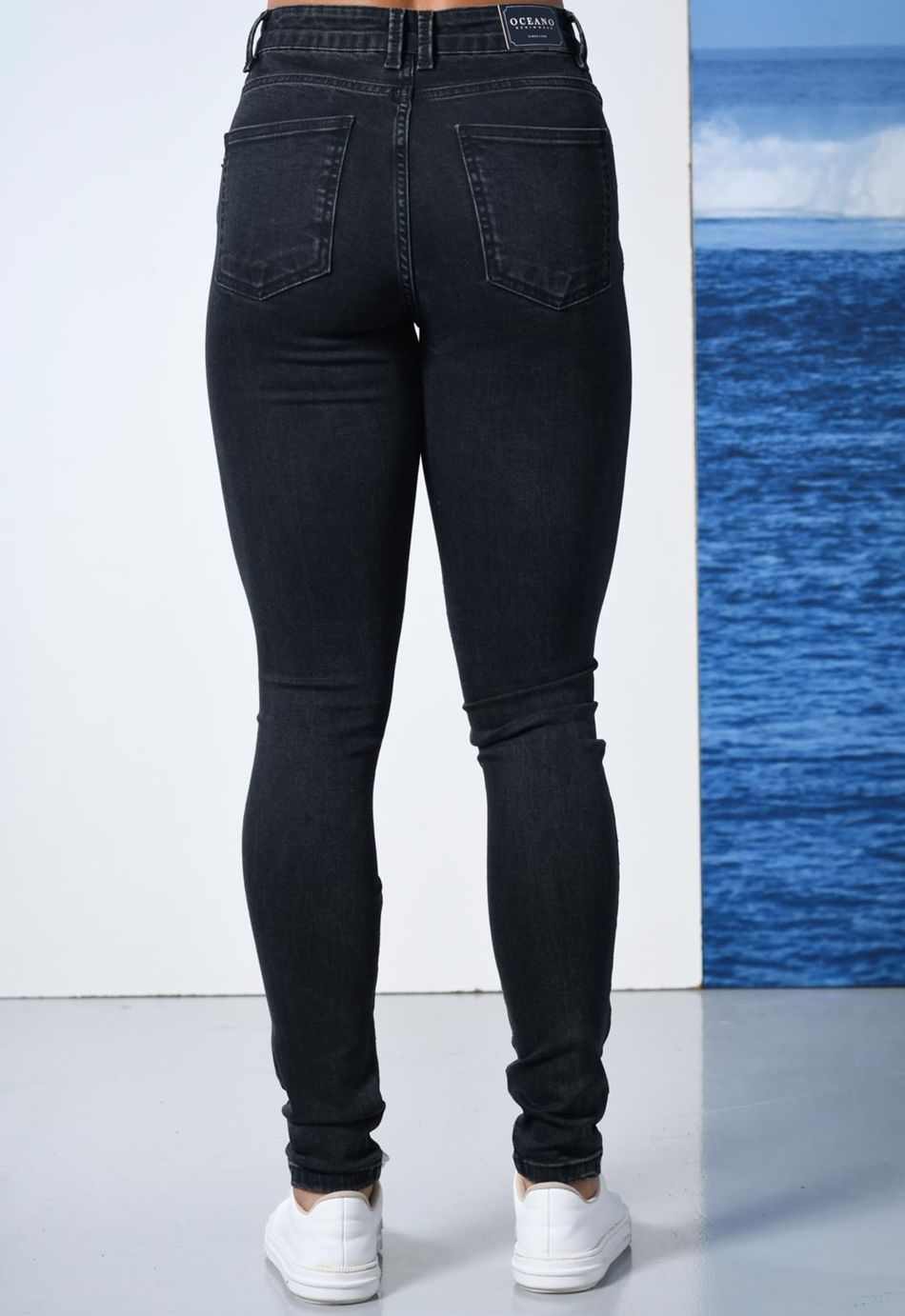CALÇA  JEANS OCEANO SKINNY FEMININA TRIPLE DRY BLACK