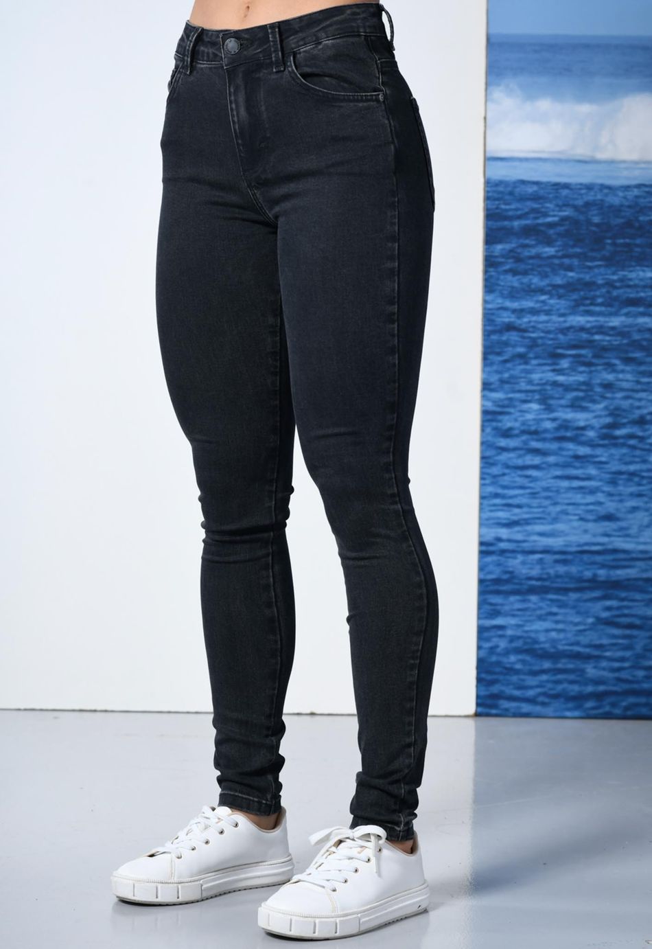 CALÇA  JEANS OCEANO SKINNY FEMININA TRIPLE DRY BLACK