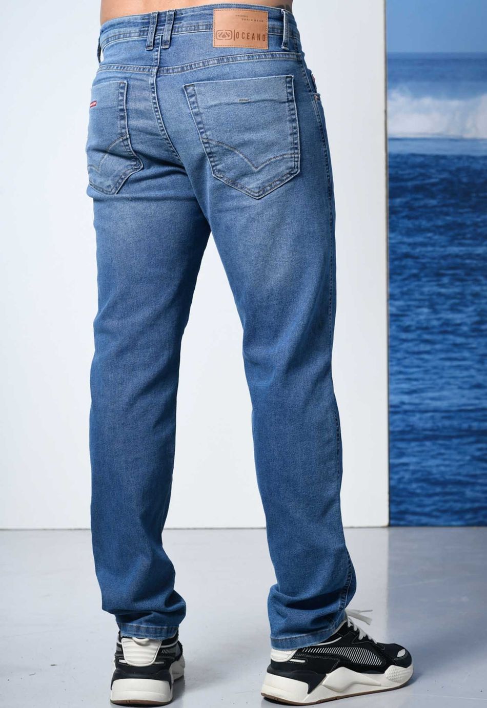 CALÇA JEANS  TAPER OCEANO