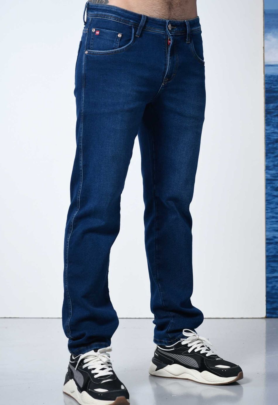CALÇA JEANS SLIM OCEANO DENIM MALHA