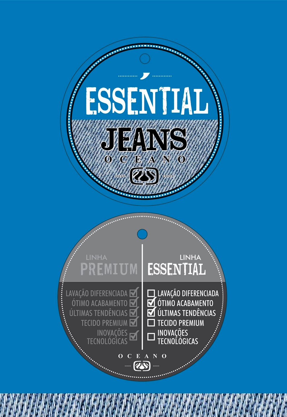 CALÇA JEANS RETA OCEANO ECO DENIM