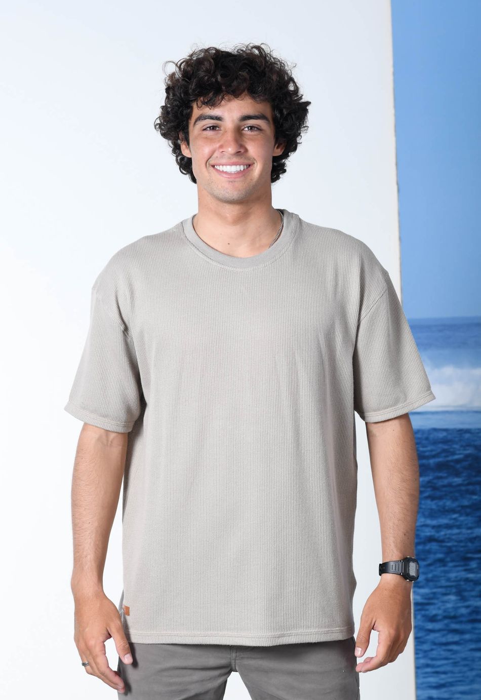 CAMISETA OCEANO OVERSIZED MALHA CANELADA