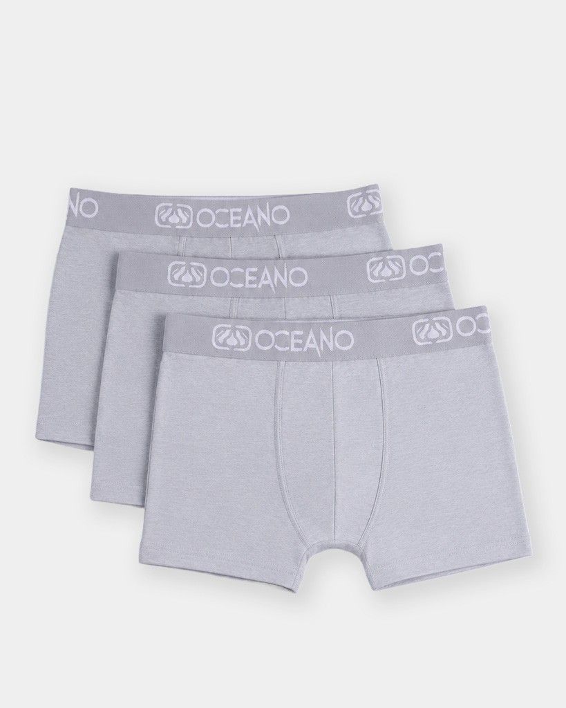 KIT 3 CUECAS BOXER MESCLA - OCEANO