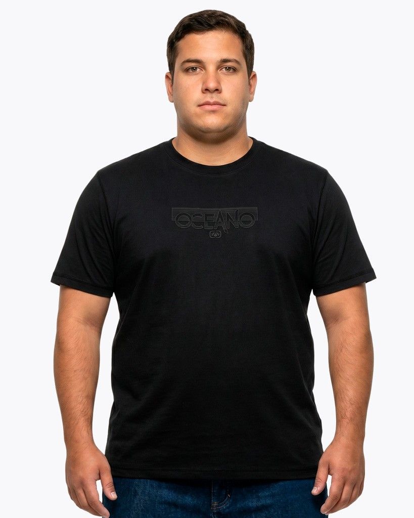 CAMISETA PLUS SIZE OCEANO RELEVO GOLD