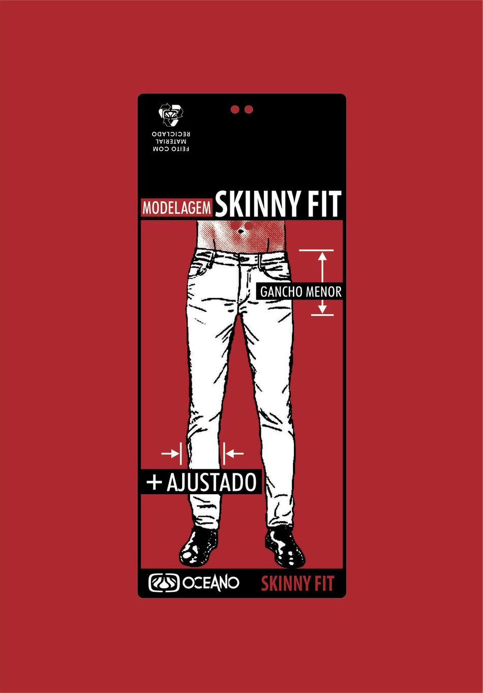 CALÇA SKINNY OCEANO TRIPLE DRY BLACK