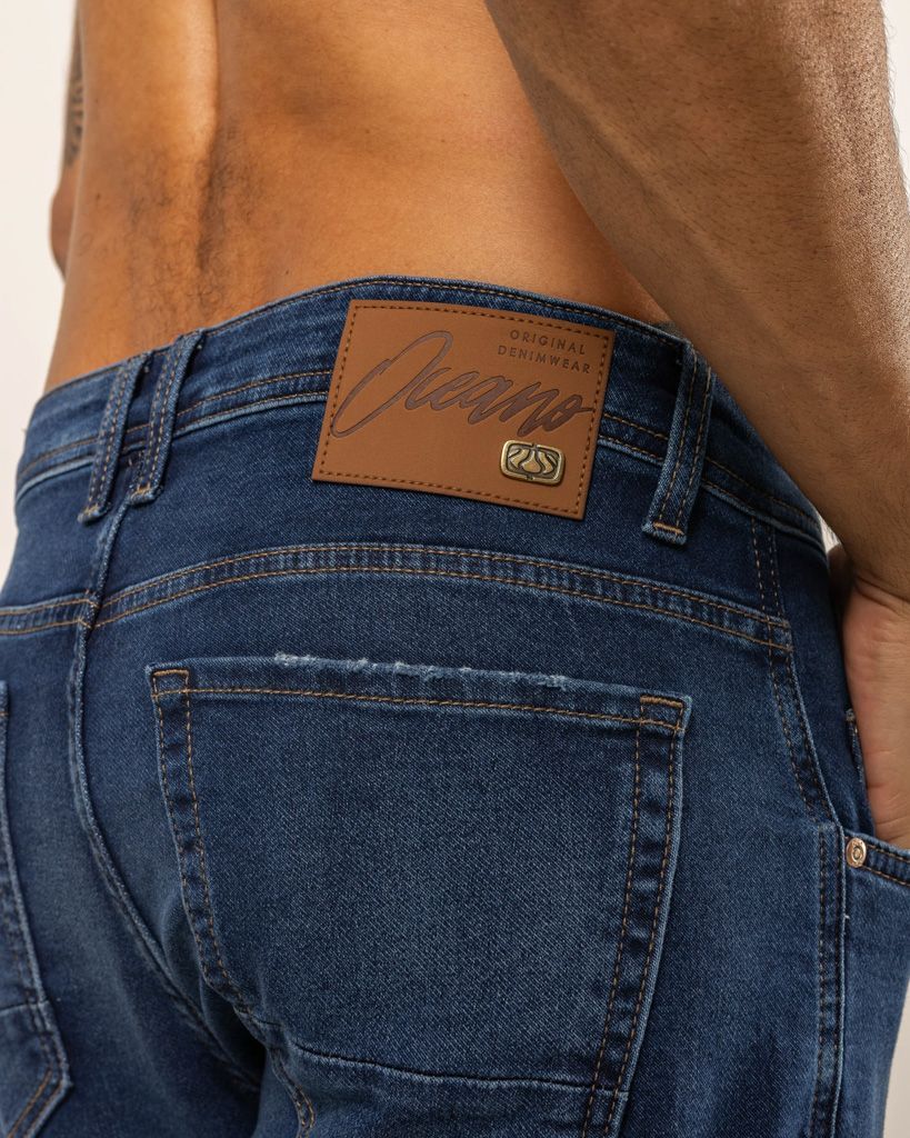CALÇA JEANS OCEANO PLUS SIZE  DENIM MALHA