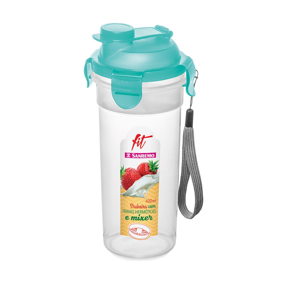 SHAKEIRA PLÁST. COM TRAVAS SANREMO 400ML | BATIDORA DE SHAKES