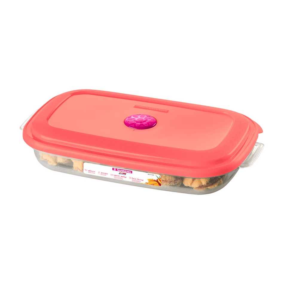 Tupperware Contenedor Plástico Caja Microondas Plástico Rojo Con