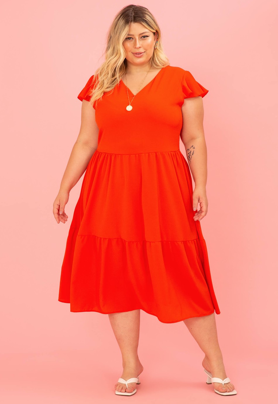 VESTIDO LOLITA MIDI VERMELHO