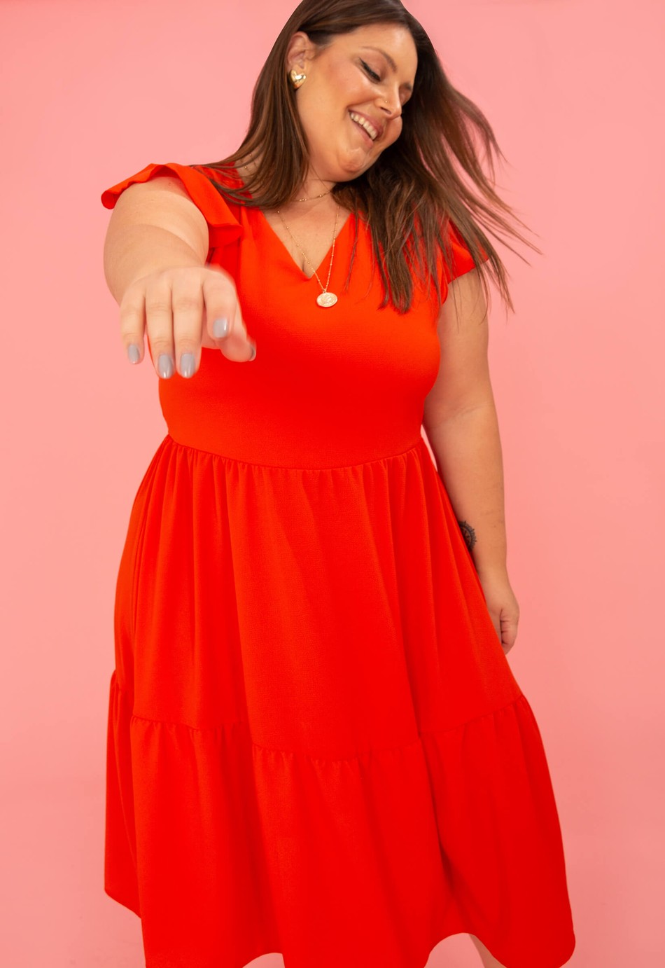 VESTIDO LOLITA MIDI VERMELHO