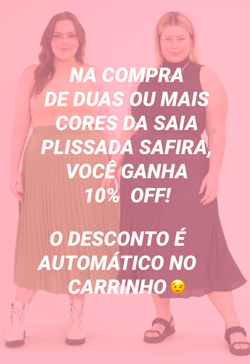 SAIA PLISSADA SAFIRA PRETA