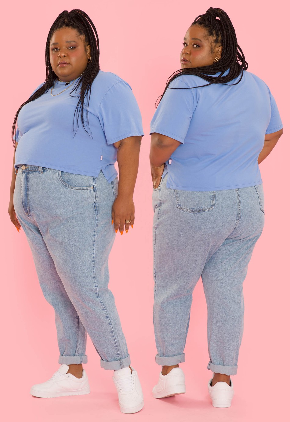 CROPPED ALONGADO DE MALHA CÁSSIA BABY BLUE