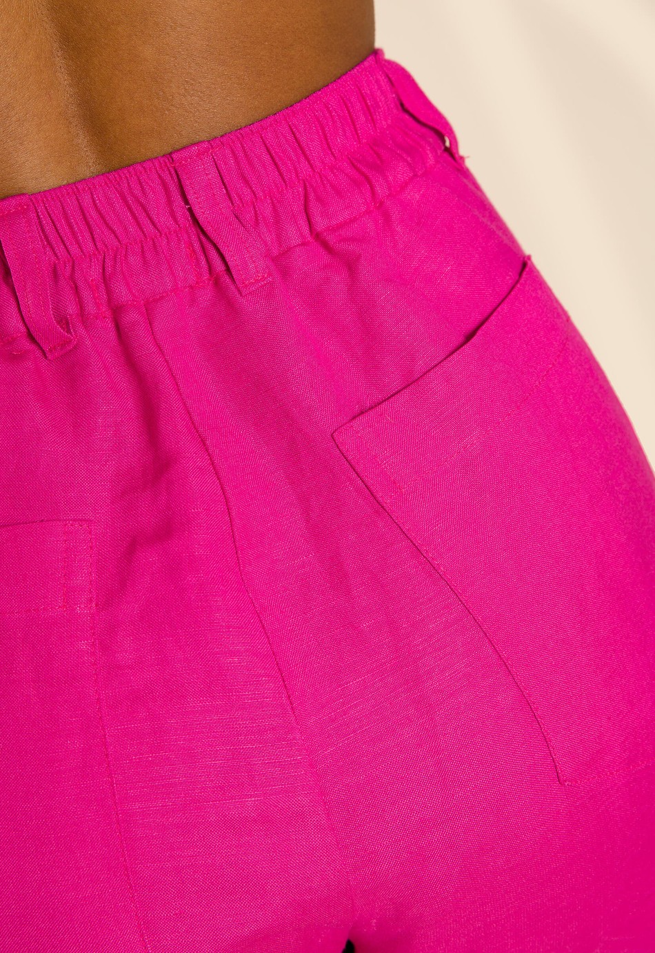 CALÇA ALFAIATARIA DE LINHO CELINA PINK