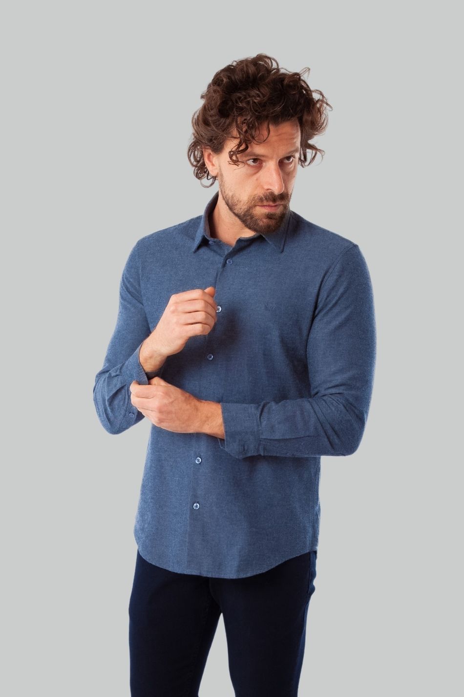 CAMISA FUN FLANELA URBAN BLUE