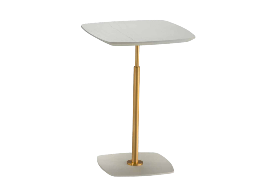 Mesa Lateral Hope - Branco e Ouro