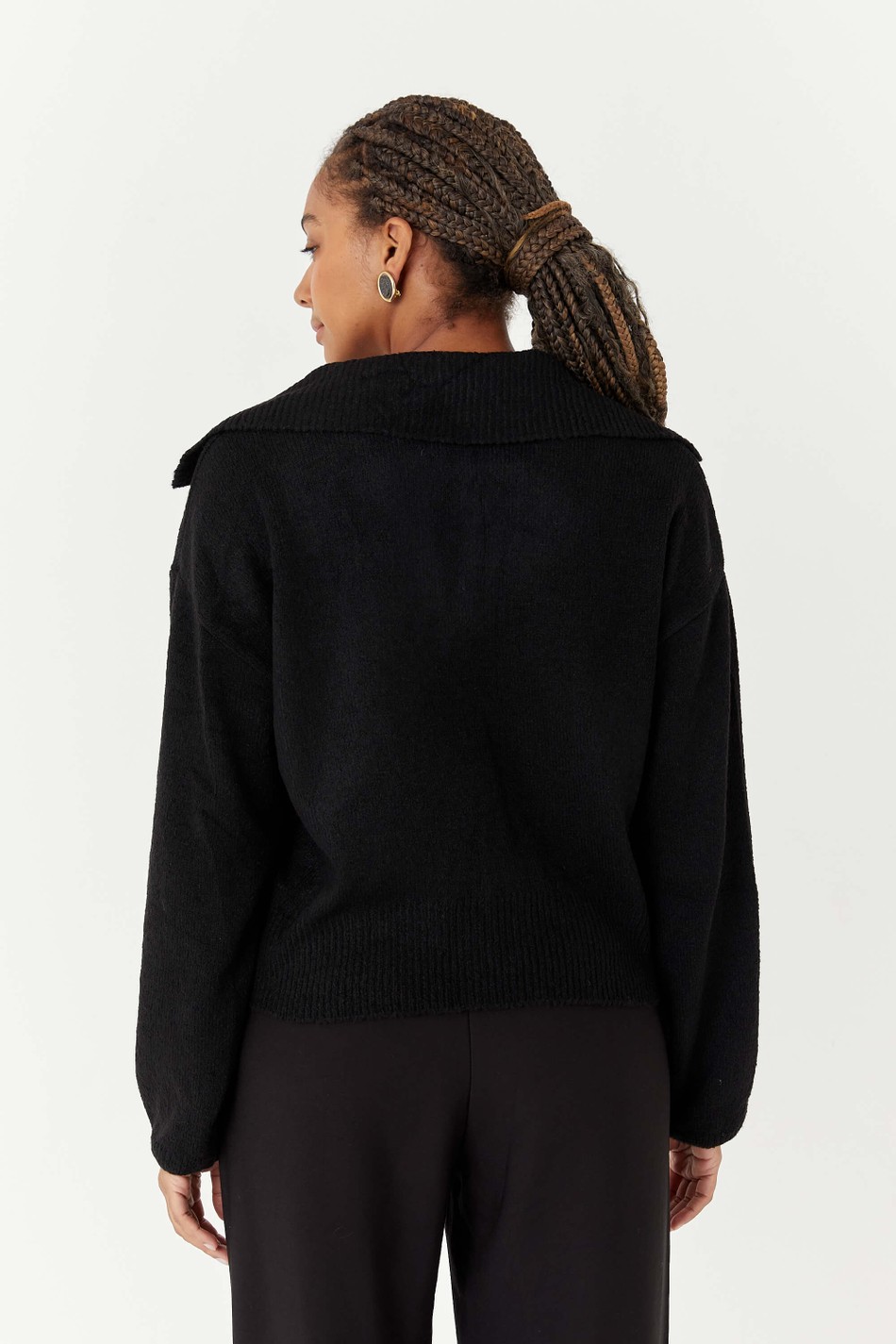 PRÉ VENDA | suéter tricot com golinha vintage morena