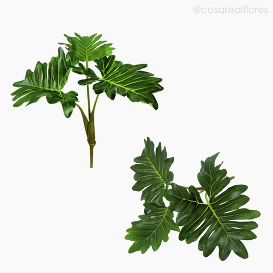 Imagem 4 do produto Buquê Folha Philodendron X3 Artificial - Verde Escuro (11132)