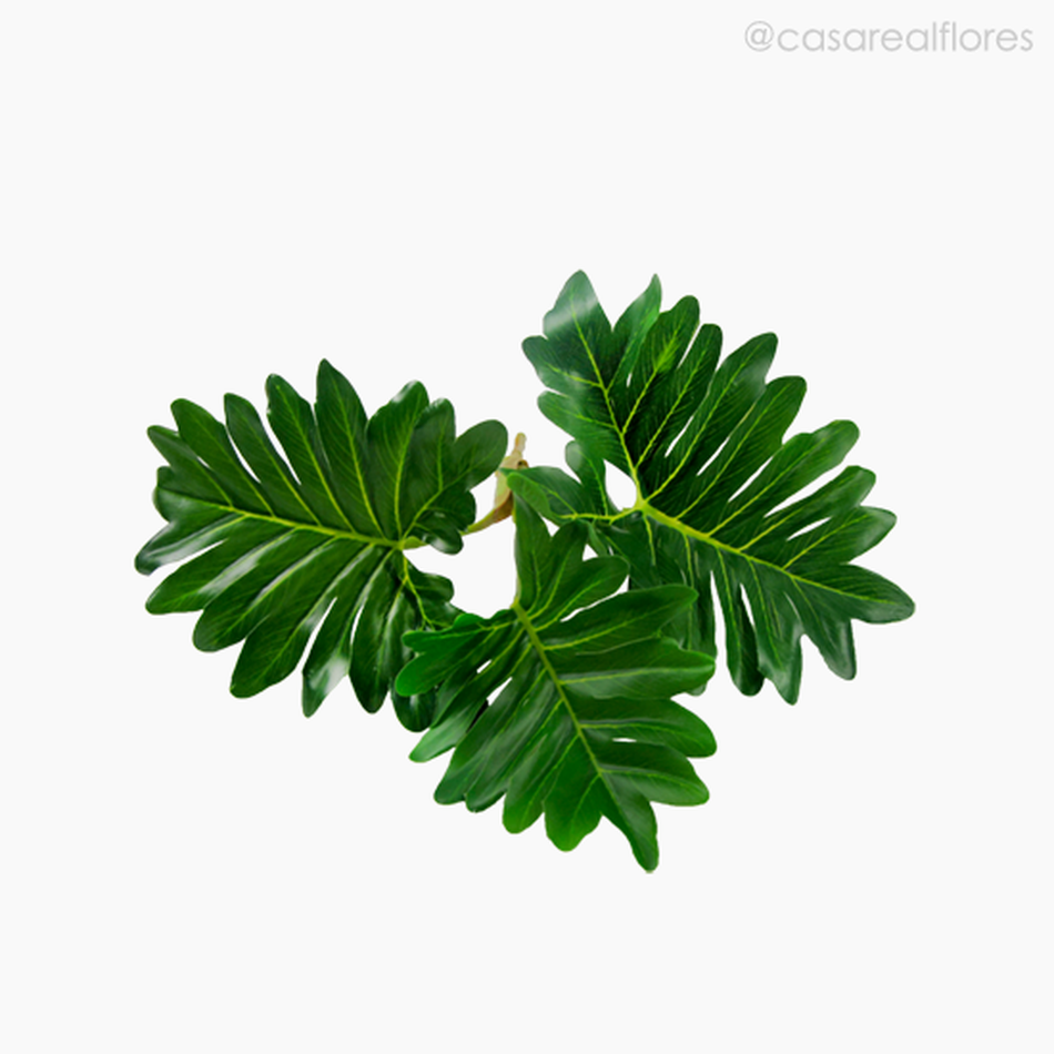 Imagem 3 do produto Buquê Folha Philodendron X3 Artificial - Verde Escuro (11132)