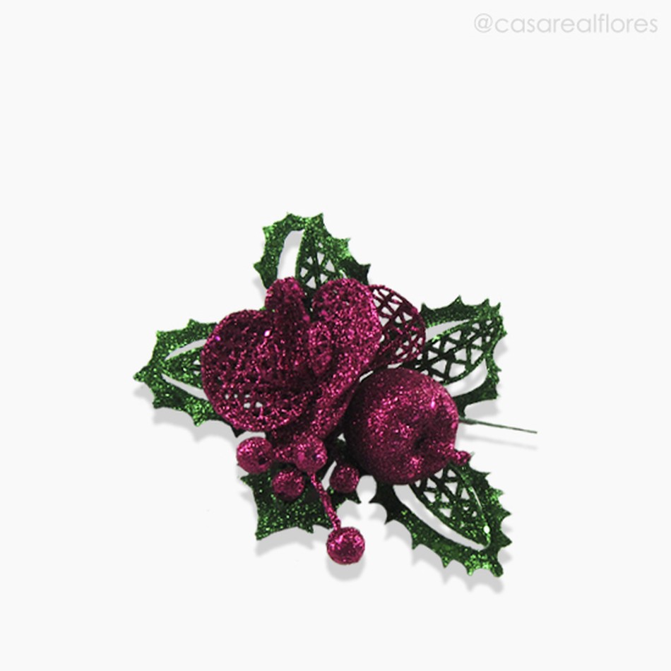 Imagem 2 do produto Pick Ornamental Com Orquídea Artificial - Rosa (3615)