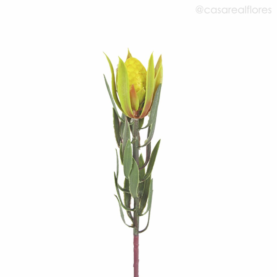Imagem 2 do produto Galho Tropical Leucadendron Artificial - Amarelo (11429)