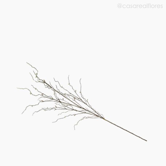 Imagem 2 do produto Galho de Vime Com Flor Artificial - Marrom (7900)