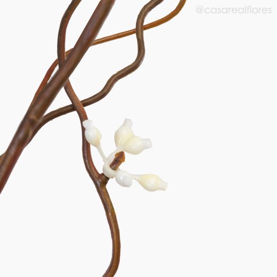 Imagem 5 do produto Galho de Vime Com Flor Artificial - Marrom (7900)