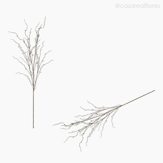 Imagem 4 do produto Galho de Vime Com Flor Artificial - Marrom (7900)