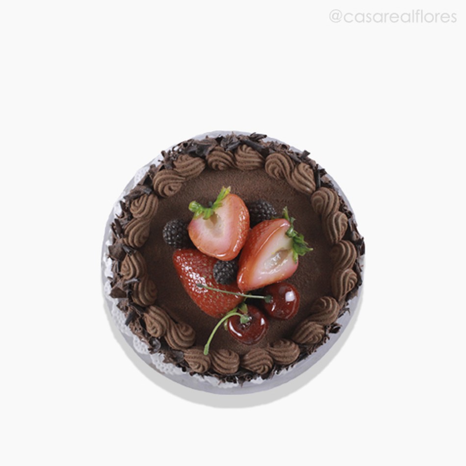 Imagem 3 do produto Bolo Chocolate Fruta (P) Artificial - Marrom (7096)